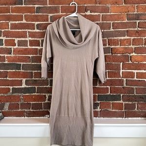 Mardre Tan cowl neck sweater dress size small